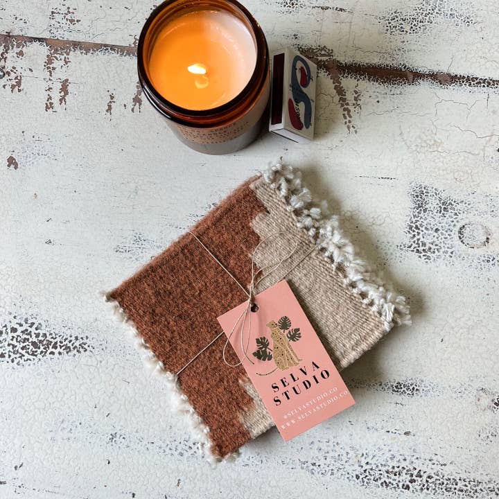 Selva Studio - Wholesale Coasters - Set of 4, Handwoven Cascada Coasters Dust3