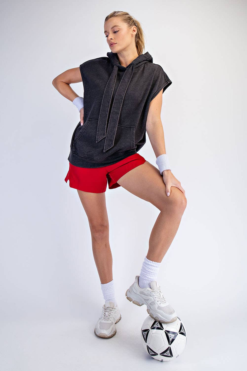 Rae Mode - Wholesale Hoodie - Women's - MINERAL WASHED TERRY SLEEVELESS HOODIE SWEATSHIRT19