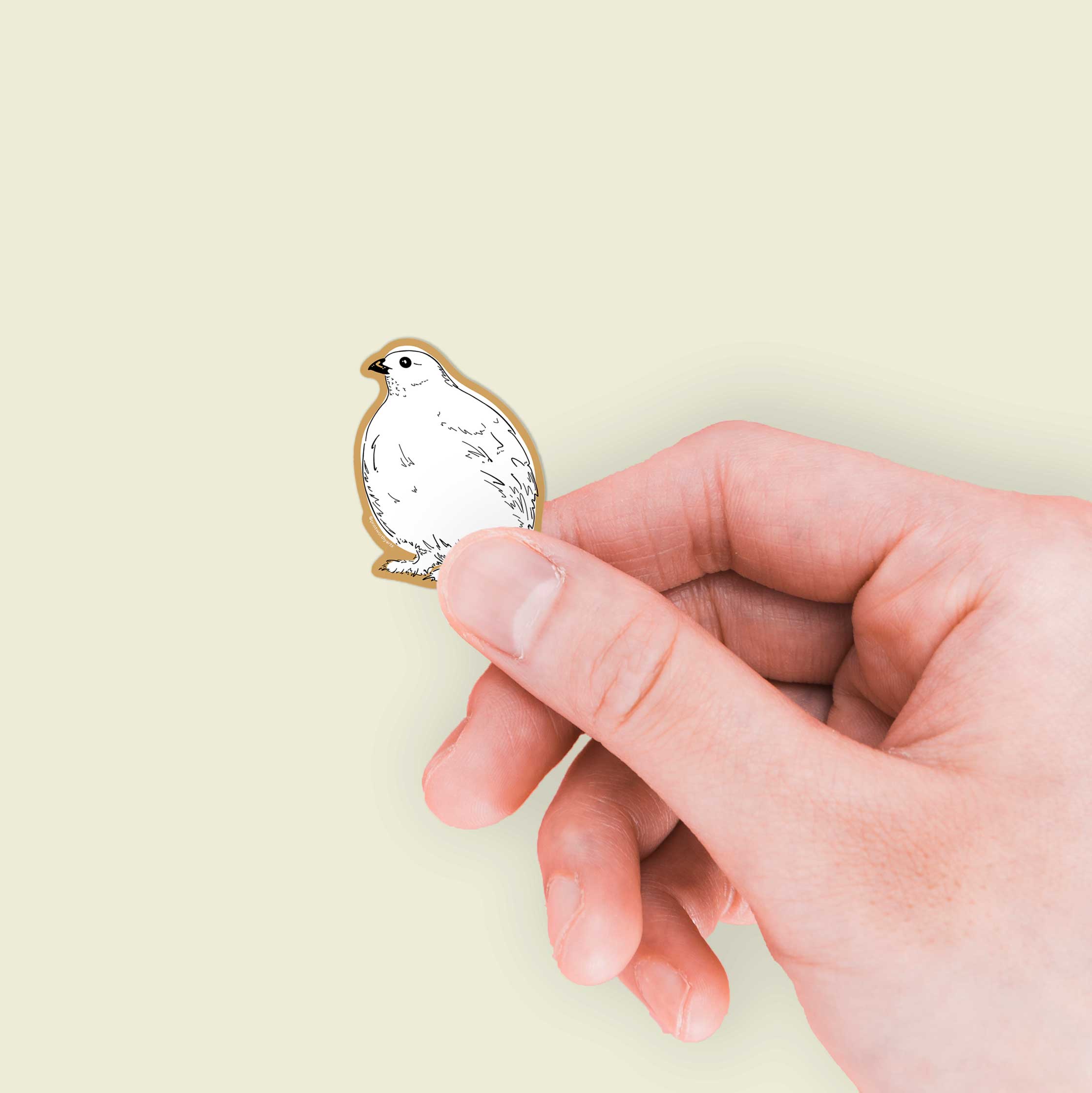 Printworthy - Wholesale Sticker - Ptarmigan Mini Sticker1