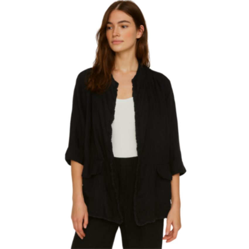 VeraMay – wholesale Jacket – Women's – 6572 Black Vera May Italian Linen Jacket0