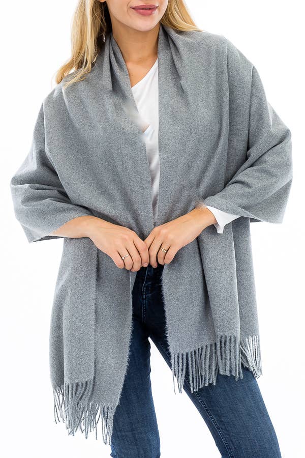 Cap Zone - Wholesale Sjaal - Dames - Oversized sjaal en omslagdoek van echt ongeverfde wol en sky cashmere10