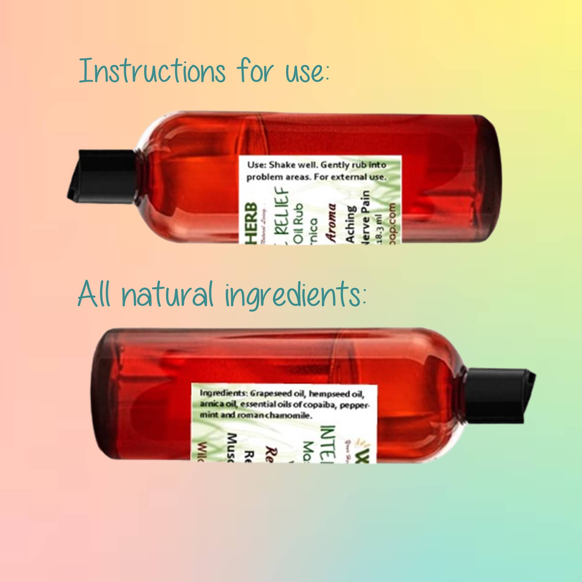 Wild Herb Soap Co – wholesale Pain relief spray/cream – Intensive Relief Pain Oil Massage Rub 100% Natural Essential2