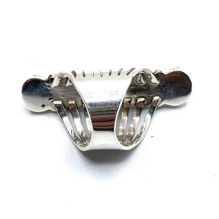 Native City Jewelry - Wholesale Cocktail/Statement Ring - Native American Sterling Navajo Handmade Sleeping Beauty Turquoise Ring Size 6