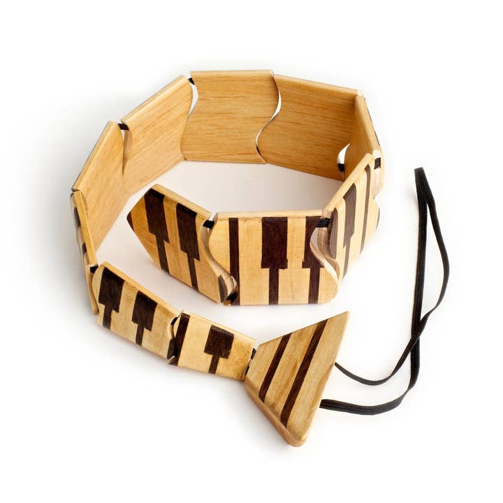 WOODEN TIES & GIFTS - Wholesale Necktie - Men's - Classic Piano Wooden Tie