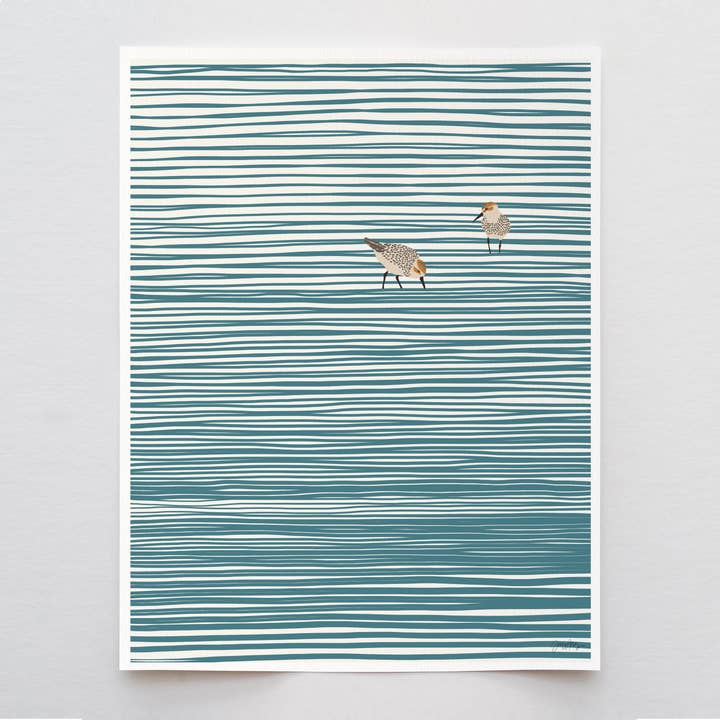 Jorey Hurley - Wholesale Art Print - Sandpipers Print. Signed. Unframed. 141105.