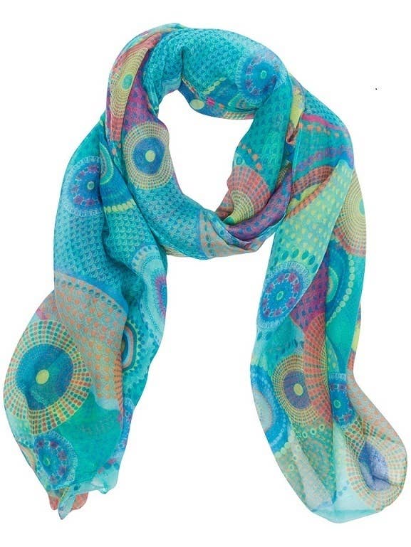 Sciarpa a Stampa Circolare (SS120L) per la vendita all'ingrosso da parte di J & X