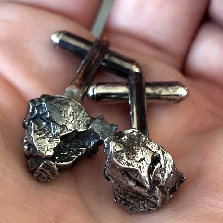 Cyberoptix Tie Lab – wholesale Cufflinks – Campo Del Cielo Meteorite Cufflinks