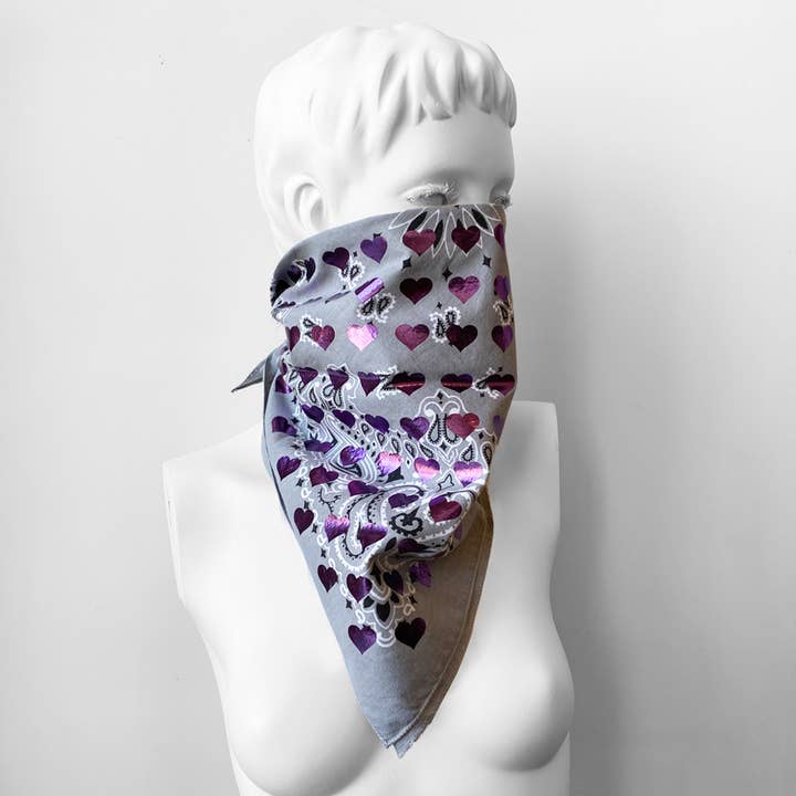 Be Dana Bandana | Hearts 12 Assorted Colors for wholesale by IGE