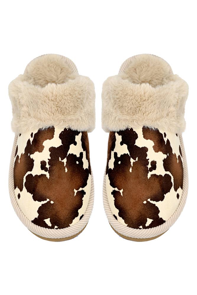 Hana – wholesale Slippers – Women's – C.C Cow Faux Fur Cuff Winter Slippers0