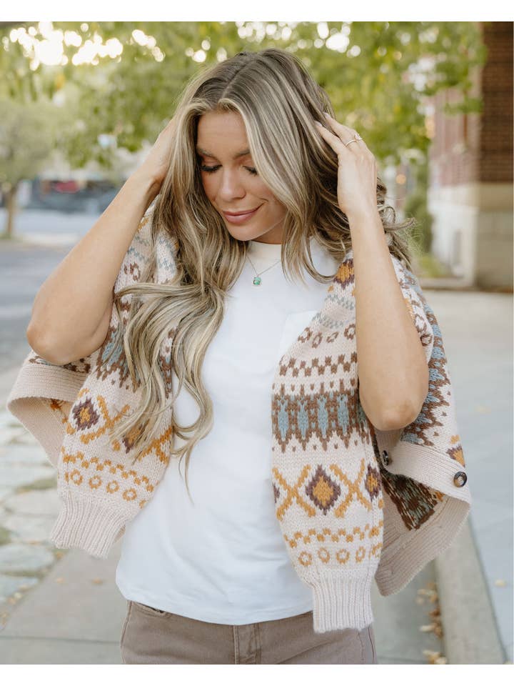 Kaki Cardigan à col en V avec boutons Lone Star en vente sur Faire4