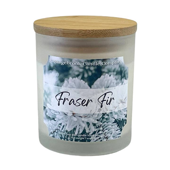 Bougie en cire de soja parfum sapin Fraser pour la vente par Cottagebrook Candle Company