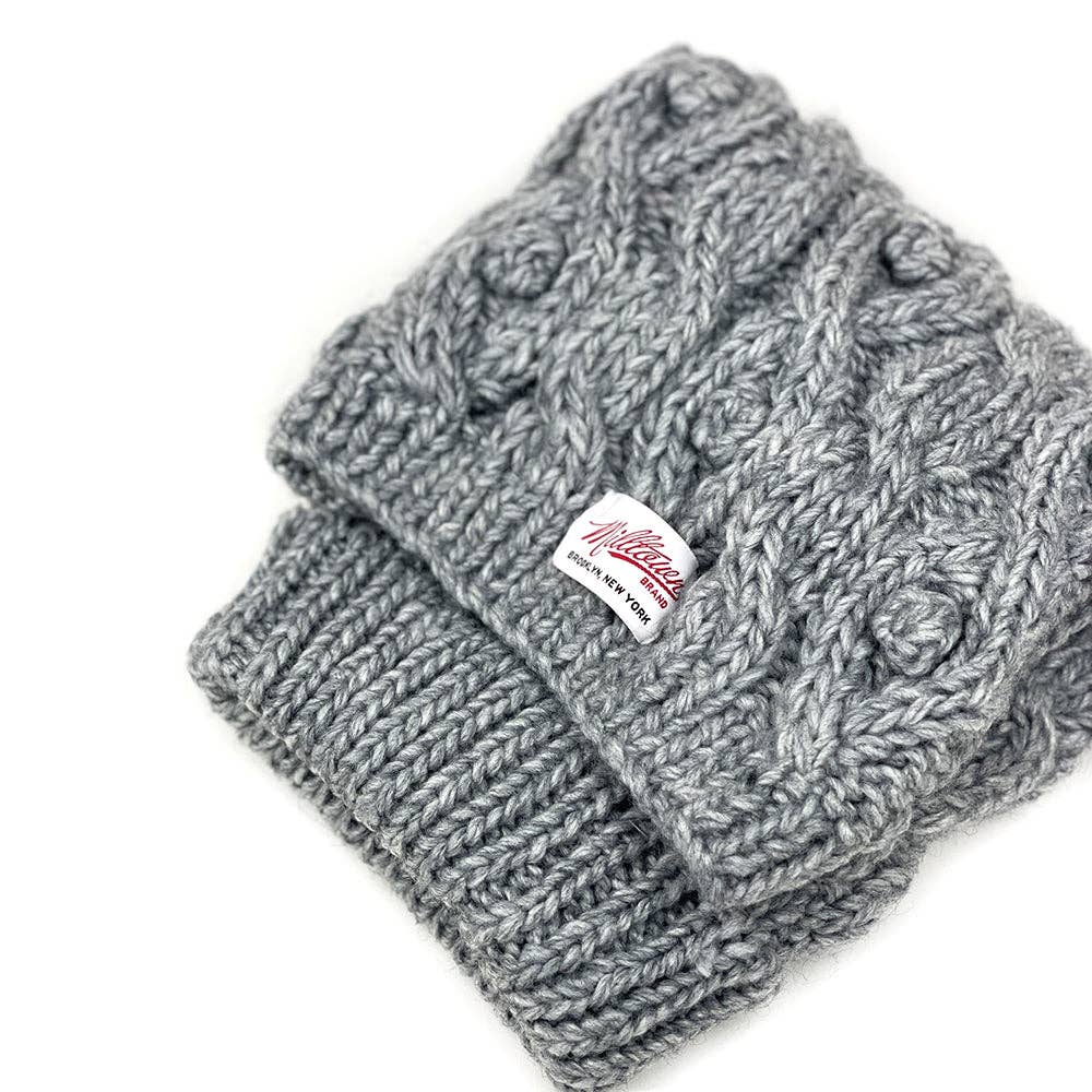 Milltown Brand - Wholesale Pet Sweater - Dog - Cable Knit Dog Sweater with Pom Pom - Grey5