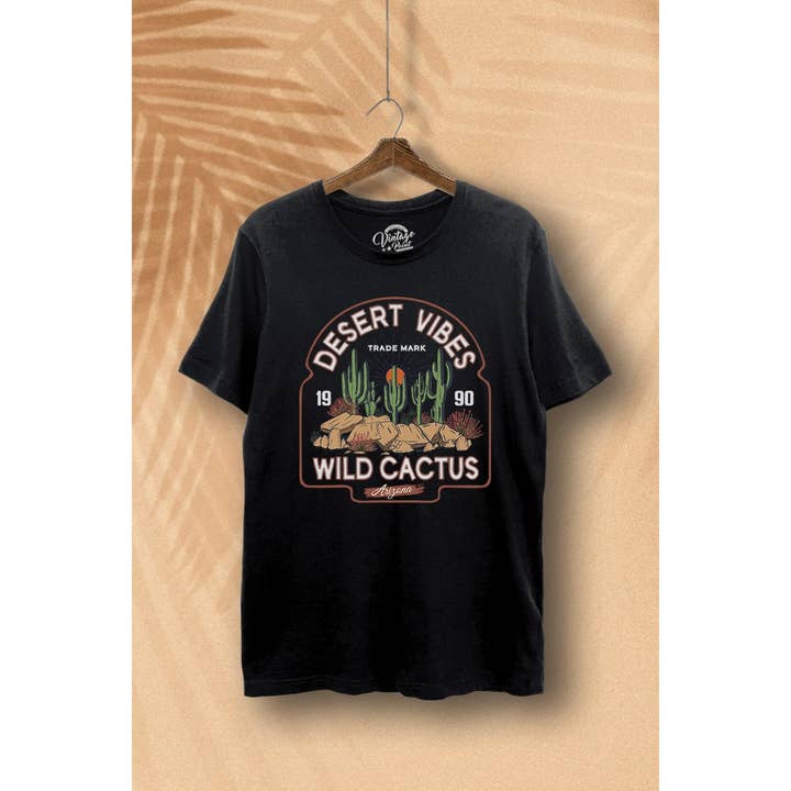 PINK NABI - Wholesale T-Shirt (Graphic) - Women's - Y4328A - DESERT VIBES PRINT VINTAGE T-SHIRT