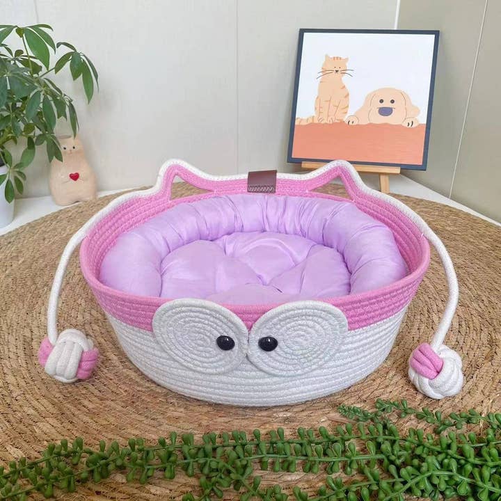 PAWPAWwholesale - Wholesale Pet Bed - Cat - Woven Cat House with Toy Ball for All Seasons_CWMM656110