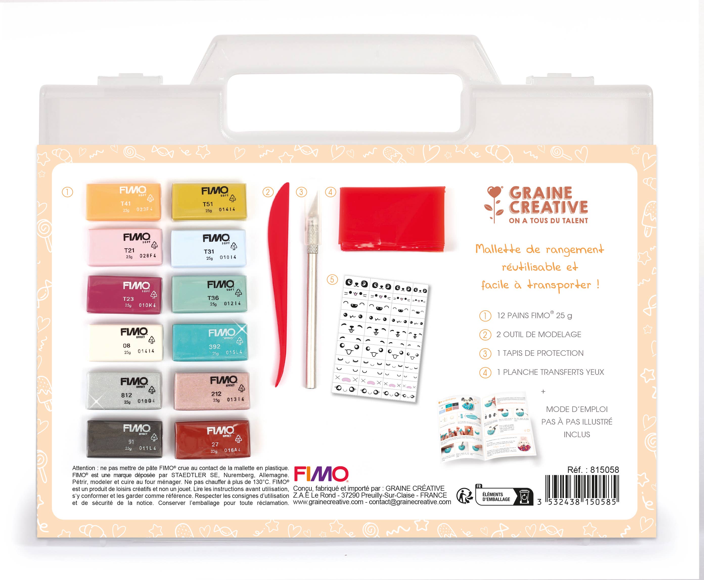 Graine Créative - Wholesale DIY Craft Kit - FIMO KAWAII YUMMY FAMILY CASE13