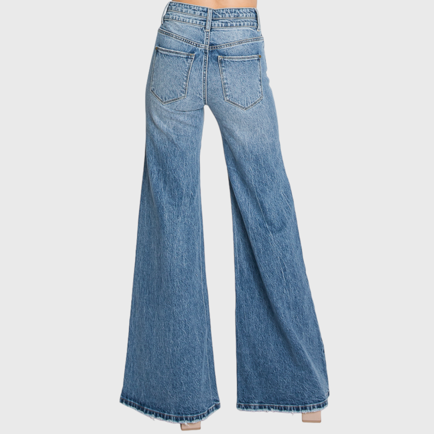 Petra153 - Wholesale Jeans - Women's - P316WF-MD HIGH WAISTED COMFORT STRETCH VINTAGE WIDE LEG7