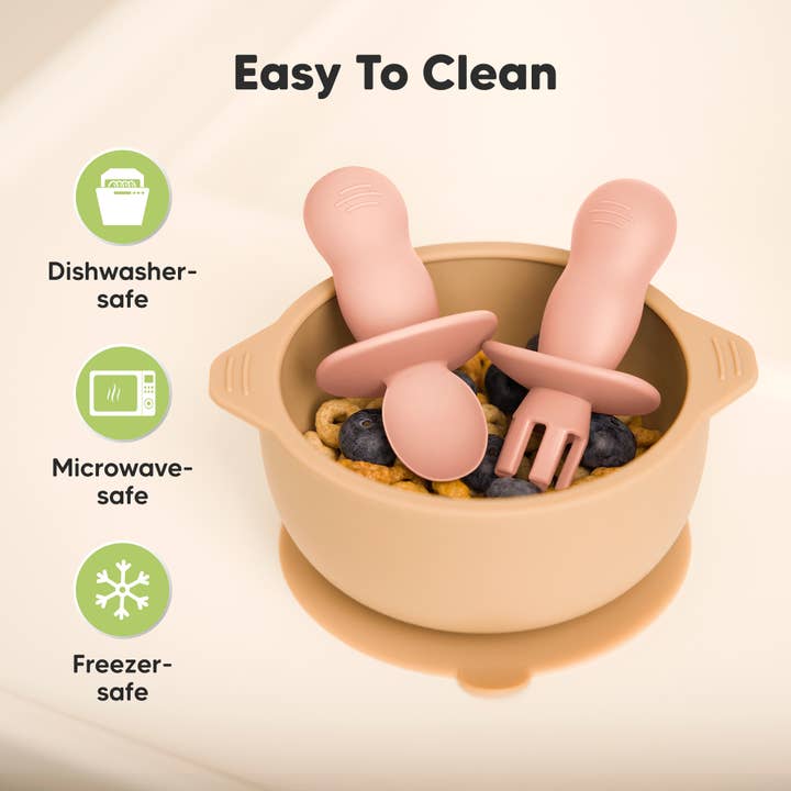 Mellow 4-Pack Prep Silicone Baby Spoons & Forks Set for Toddlers for wholesale on Faire4