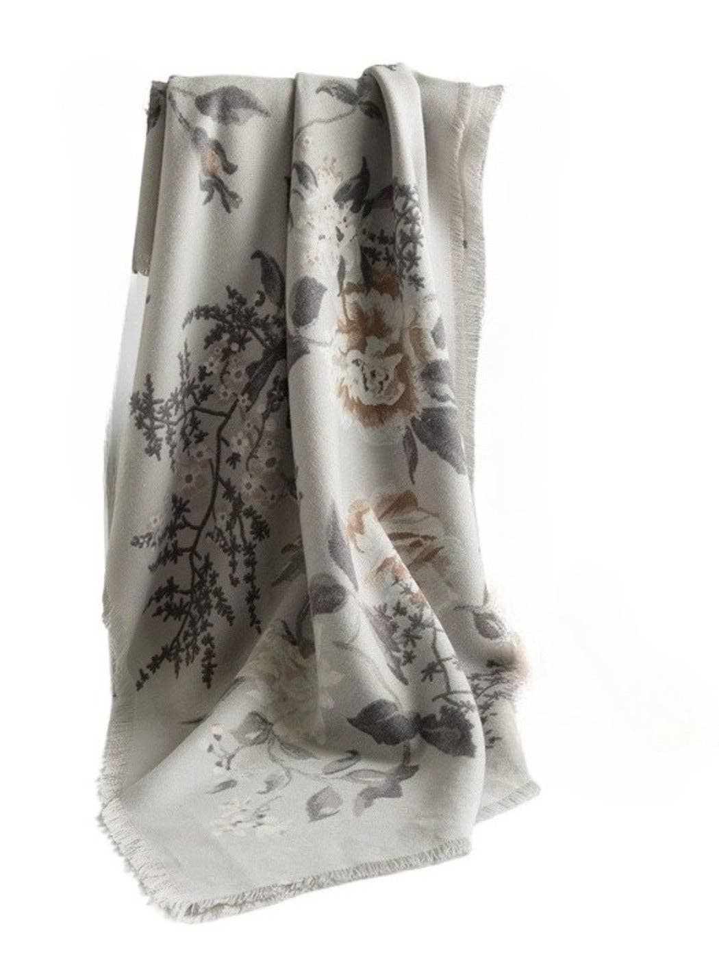 Funkyrel® Atzbranding Limited - Vente Écharpe – femme - Scarvii - Écharpe et Châle d'Hiver à Imprimé Floral Vintage4