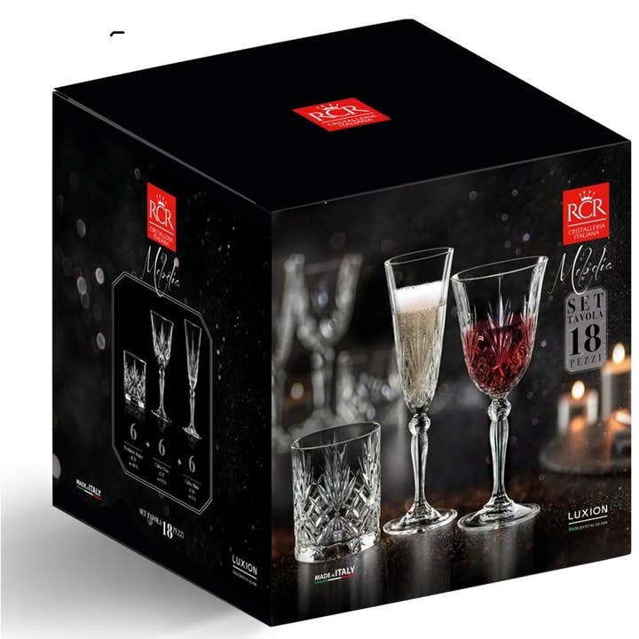 MELODÍA 18 DLG SET para venta al por mayor de RCR Cristalleria