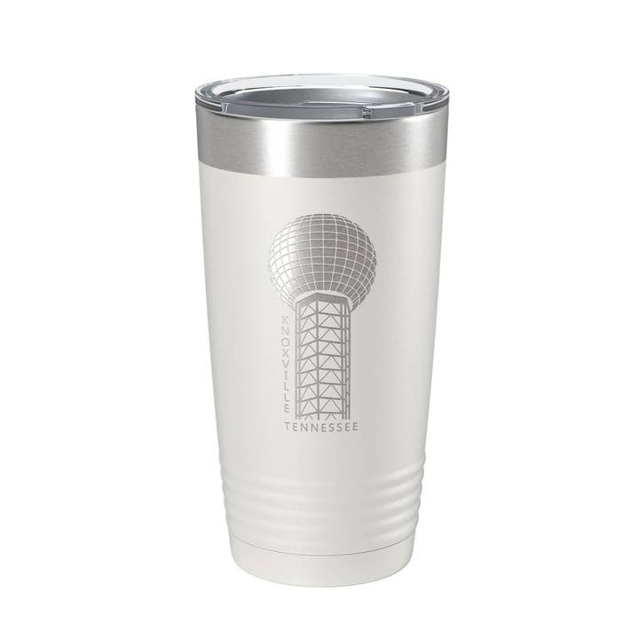 Sunsphere Tumbler Knoxville TN Caneca de Viagem Fair Park Isolada a Laser Coffee Cup 20 oz por atacado de CarveBright