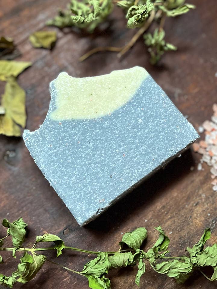 Lemon Verbena & Eucalyptus Himalayan Salt Soap for wholesale by Sage & Thistle Handmade Goods