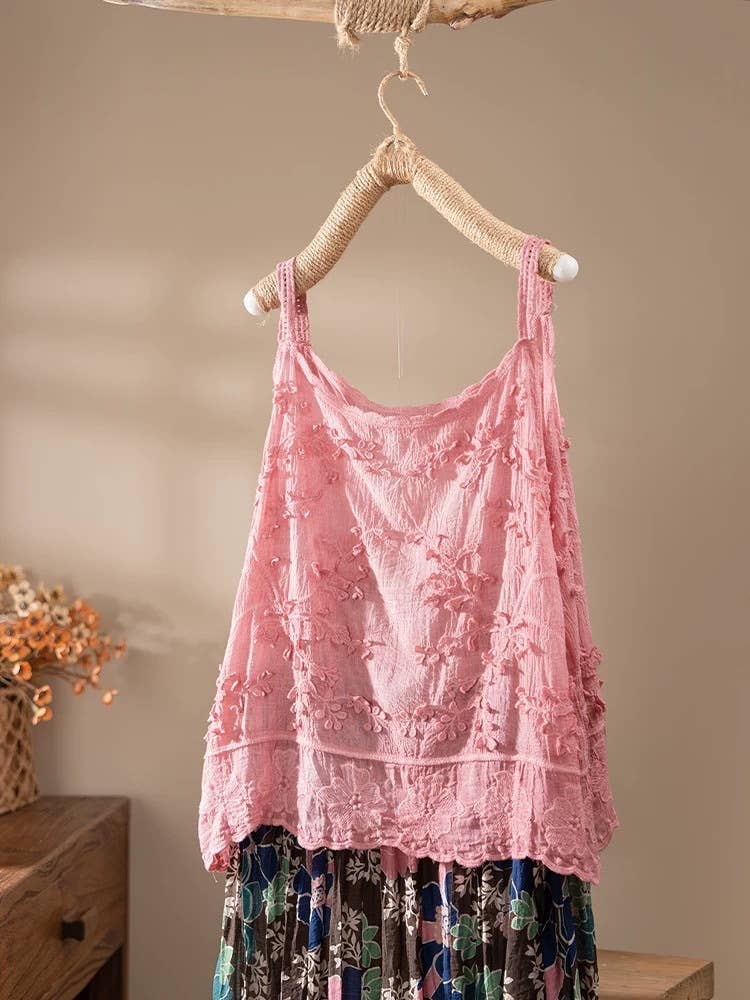 Hope & Sunshine - Wholesale Camisole - Dames - Kanten Geborduurde Jacquard Camisole29