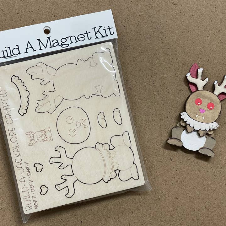 Reclaimed Woodworks Home Decor – Engroshandel DIY-hobbysæt – Gør-det-selv Jackalope Magnet Sæt MYTISK HÅNDVÆRKSSÆT4