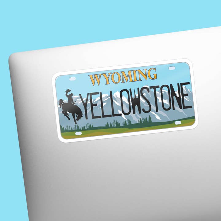 Sentinel Supply - Wholesale Sticker - Wyoming License Plate Bumper Stickers - Custom WY Decals