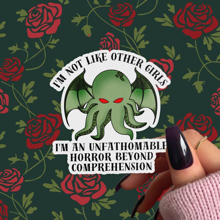Cthulhu Sticker - Not Like Other Girls for wholesale by Pretty Toxic Stickers