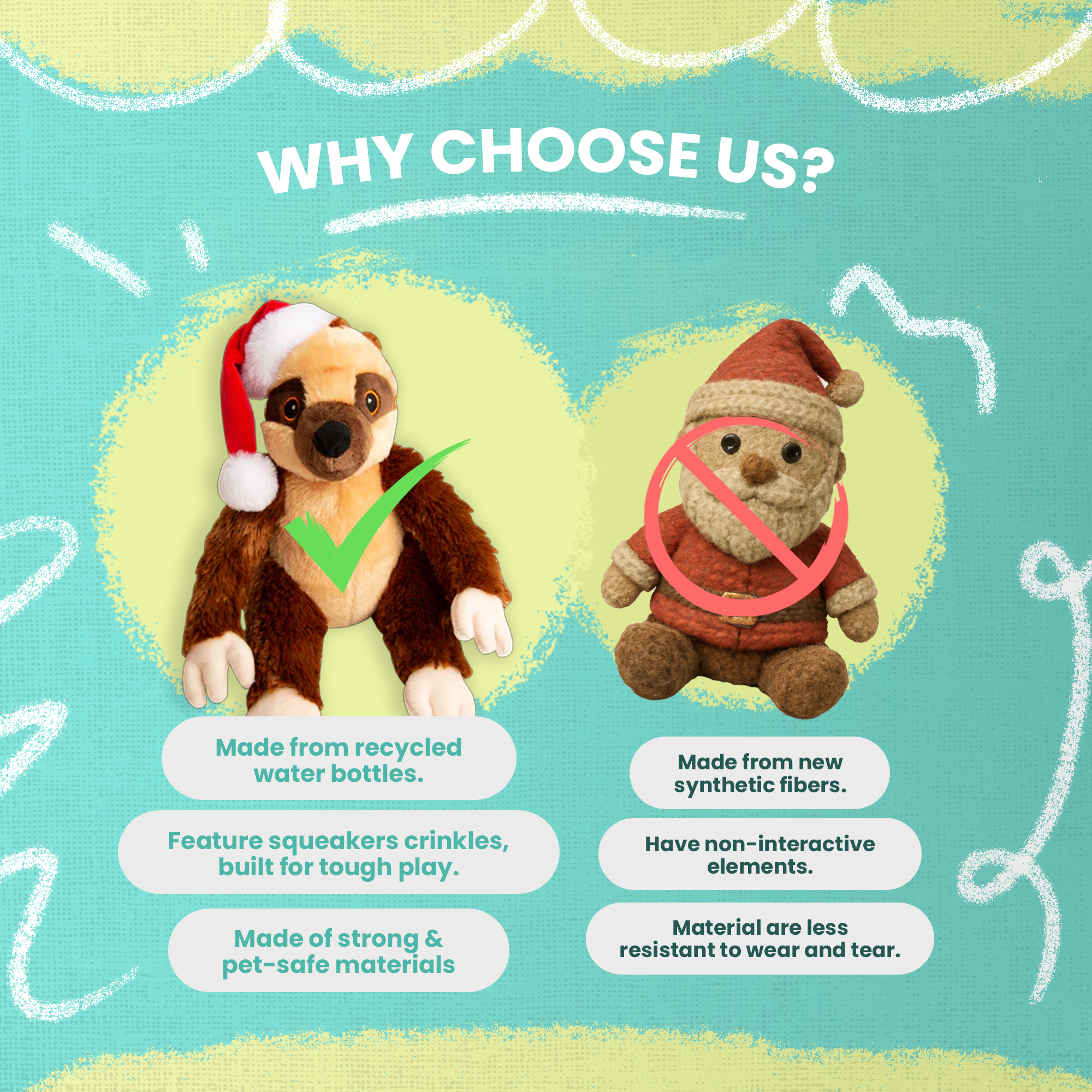 SnugArooz - Vente Peluche – chien - Sasha Claus2