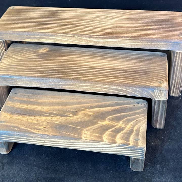 Gifted Shop Works, LLC - Wholesale Jewelry Stand & Display - Wood Nesting Display Risers For Jewelry, Food, Decor2