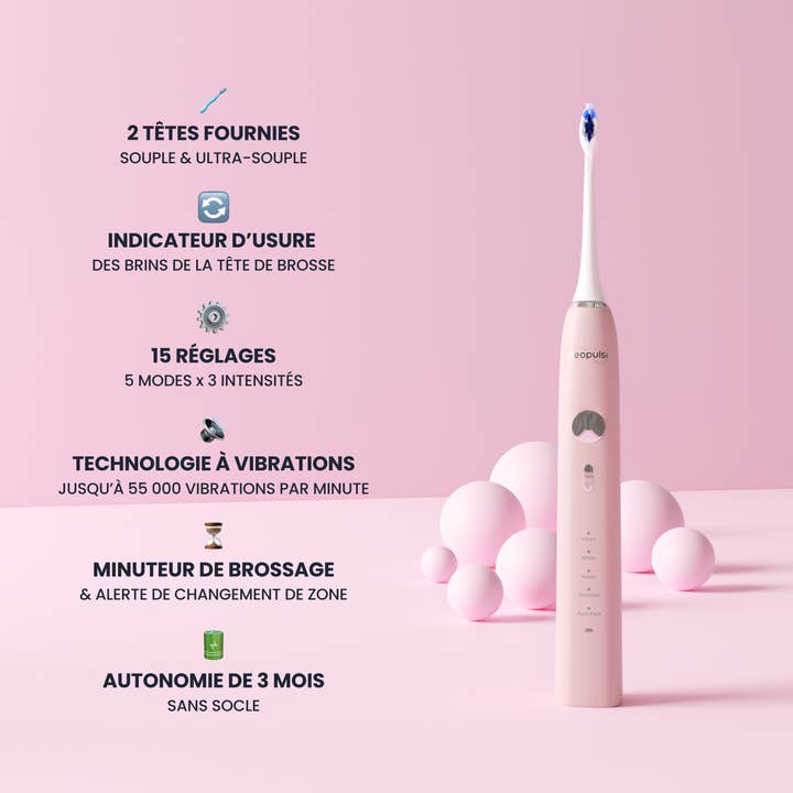 NEOPULSE - Wholesale Toothbrush - NEOSONIC Electric Toothbrush - Powder Pink1
