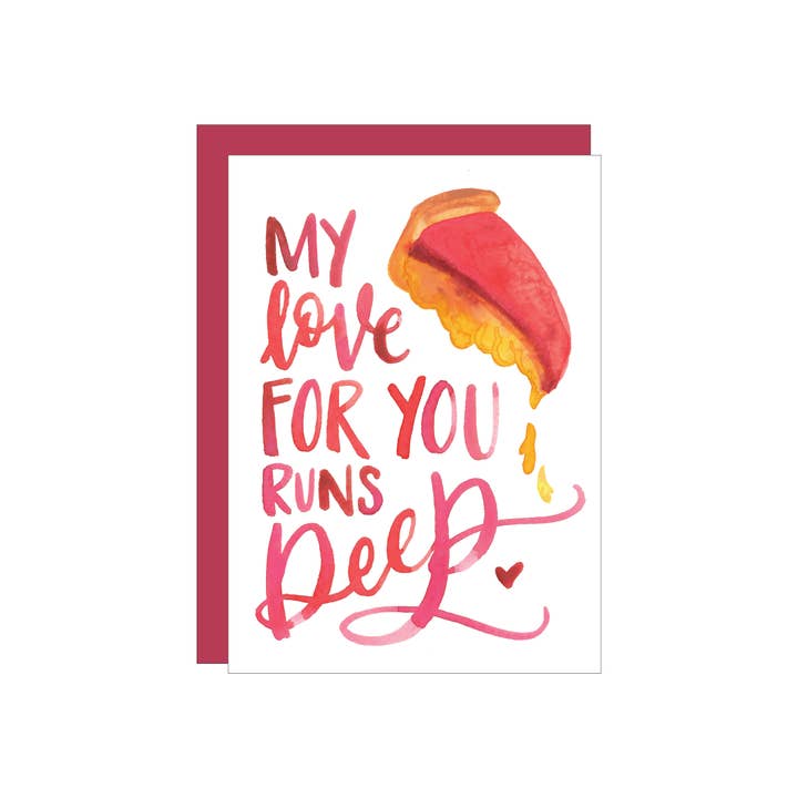 Carte de vœux Chicago Deep Dish pour la vente par Katie Elizabeth Lettering