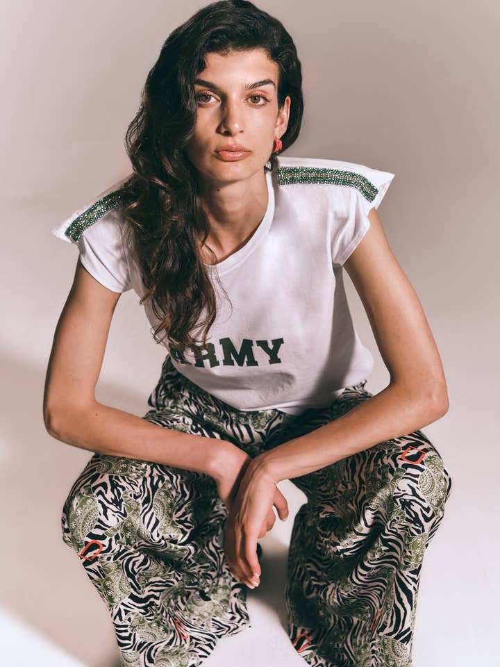 DÉBARDEUR BRETELLES ARMÉE pour la vente par Echo srl