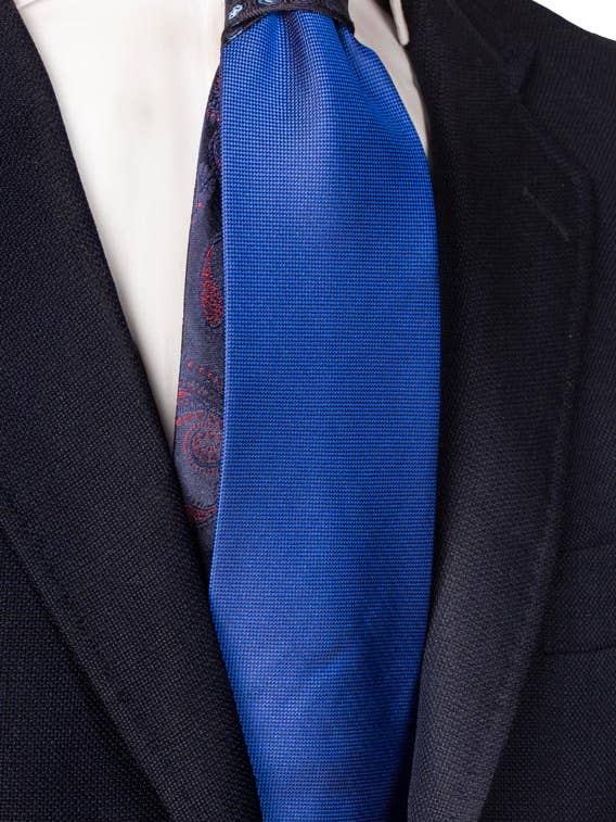 Gravata Azul Claro Nó em Contraste Azul Padrão Celeste N2876 por atacado de Graffeo Cravatte