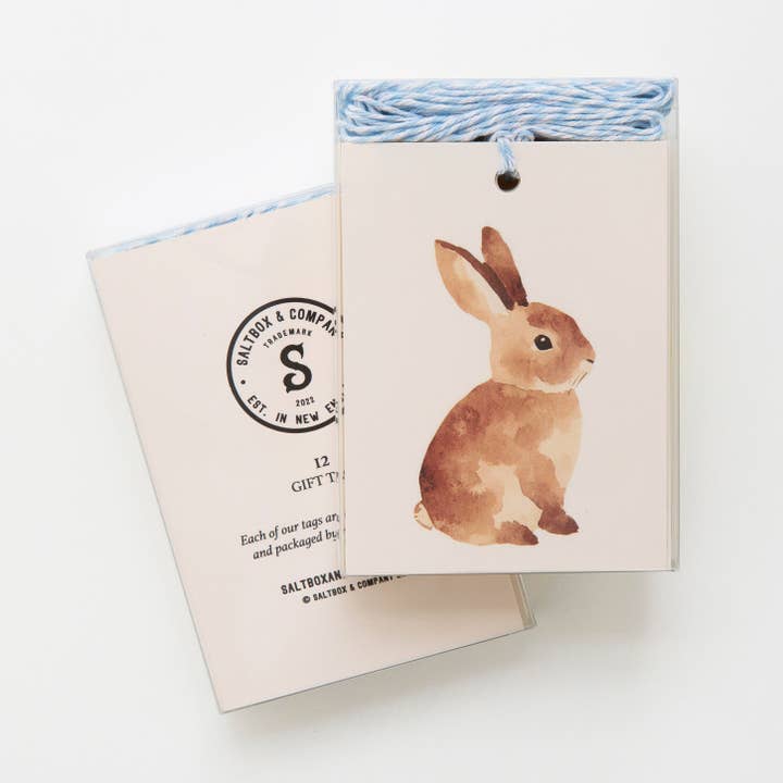 Carmello kaninen - Låda med 12 presentetiketter för wholesale av Saltbox & Company