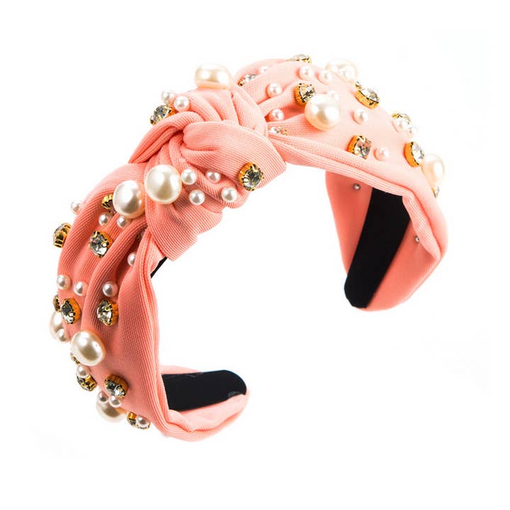 ACCITY - Wholesale Fashion Headband - Women's - NEW FASHIONABLE WIDE-BRIMMED PEARL HAIRBAND_CWAHA08135