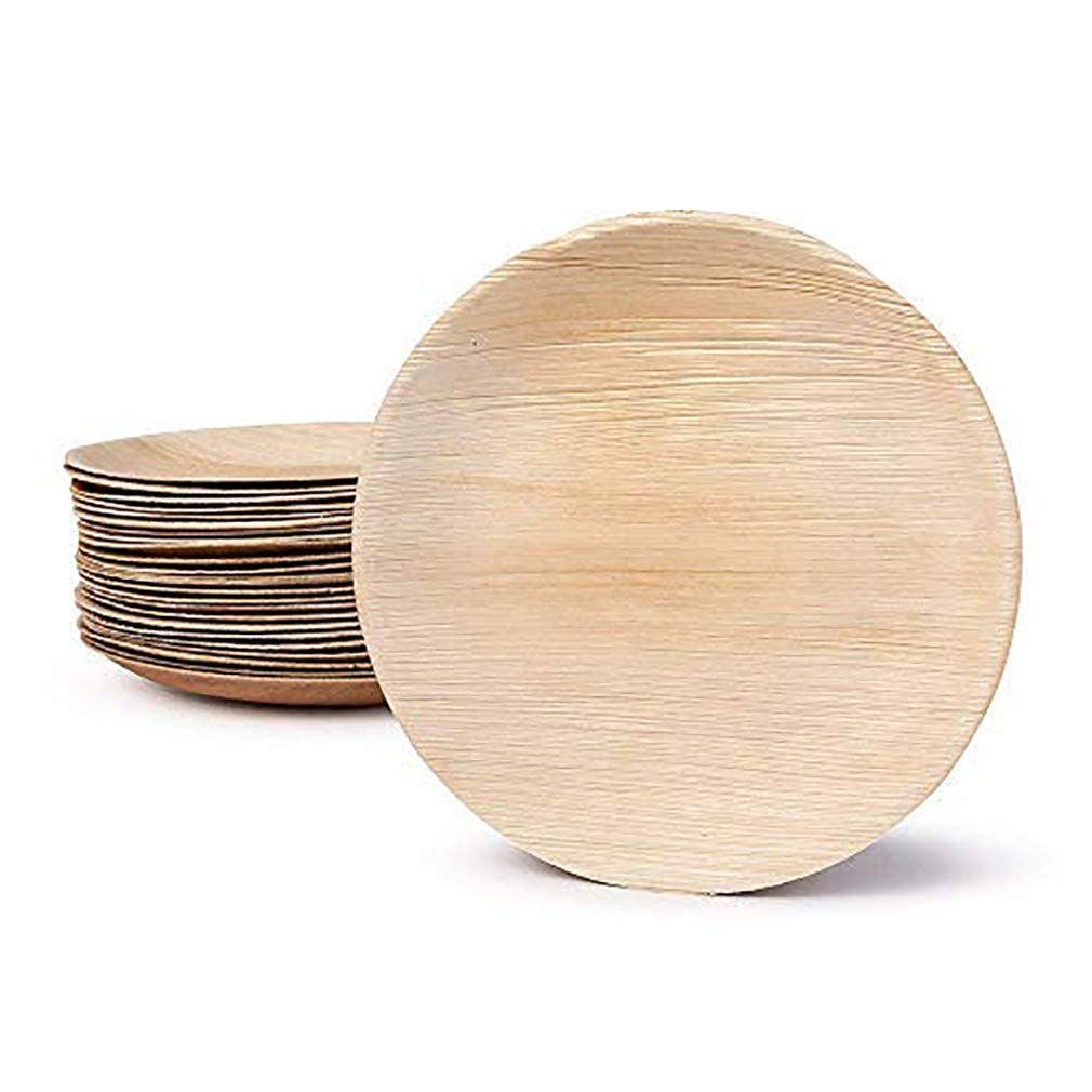 Karmic Seed - Wholesale Disposable Plate - Round Disposable Palm Leaf Plates 25 pack2