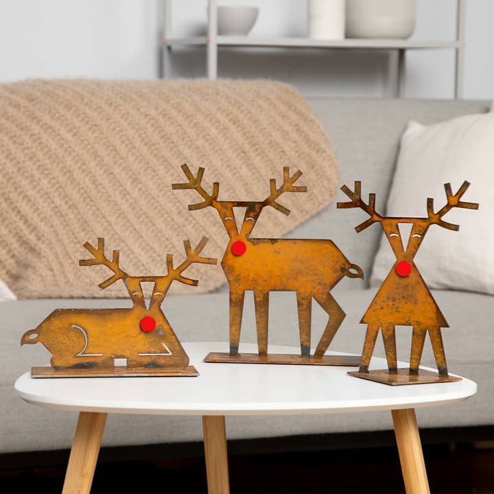 Prairie Dance - Wholesale Christmas Decoration - Contemporary Reindeer-Donner, Christmas Decor Deer Figurines