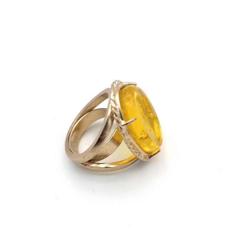Patrizia Daliana – wholesale Cocktail/statement ring – Patrizia Daliana | “Classica” Line - Gold plated ring2