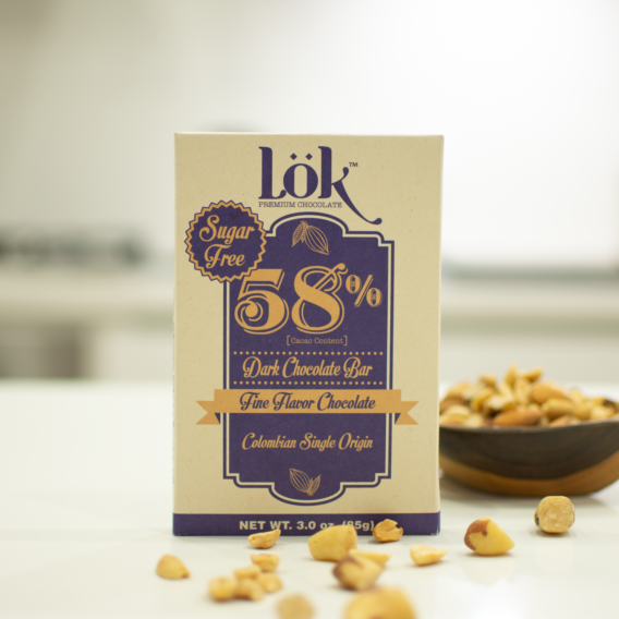 Lök Foods UE - Wholesale Chocolate Bar - Lök 58% Sugar Free Chocolate Bar2