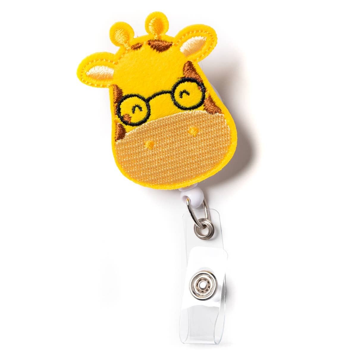 Giraffe Badge Reel, Giraffe W/ Bow, Animal Badge Reel, Retractable