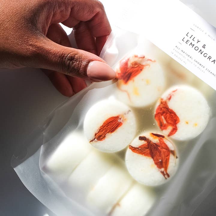 Subtle & Wild - Venta al por mayor Vaporizadores/bombas de ducha - 4 Vaporizadores de Ducha de Limón Lily|Vaporizador de Ducha|Bomba de Baño1