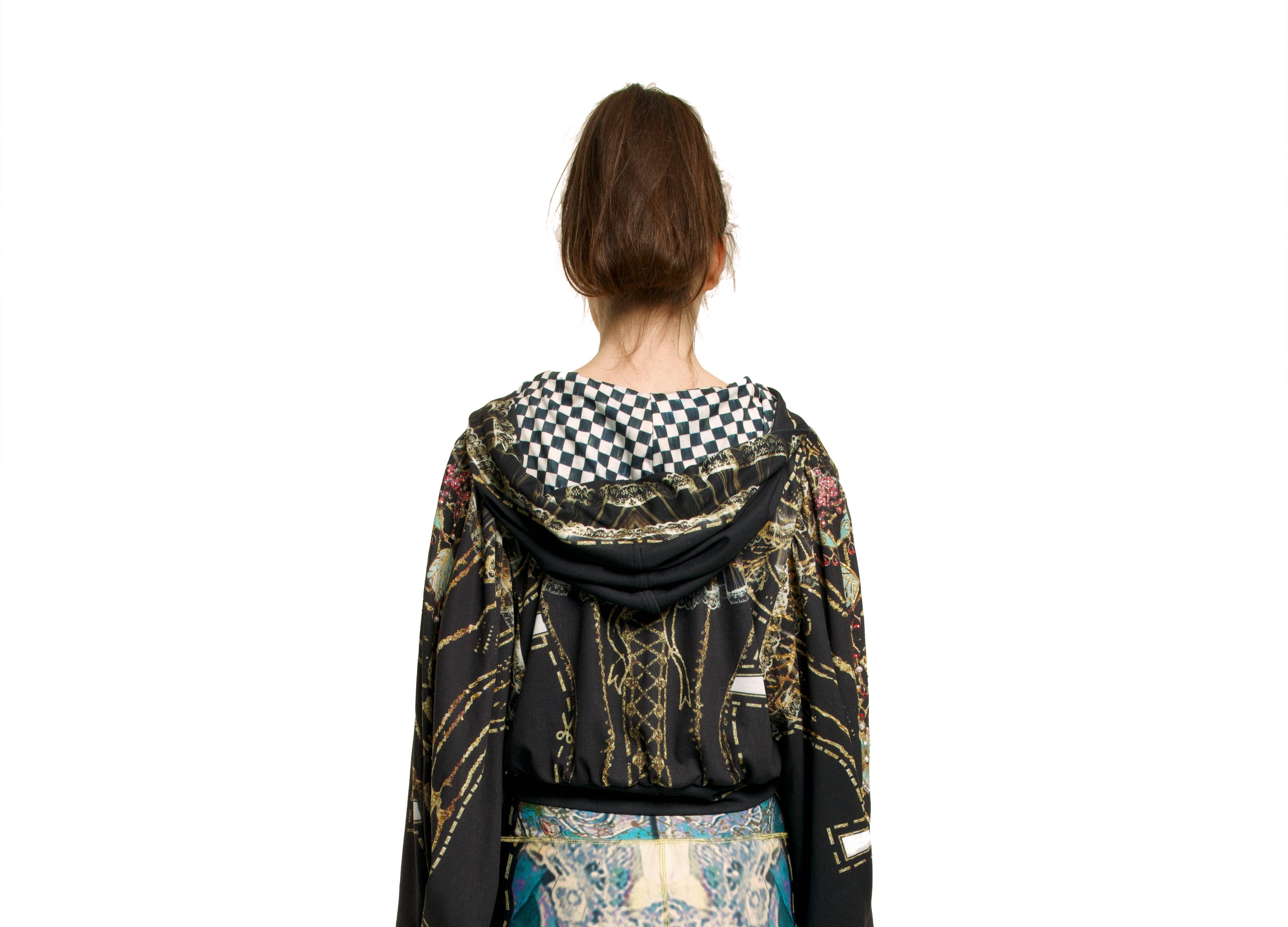 Multi color Black Hoodie Puff - Paper Dolls for wholesale on Faire2