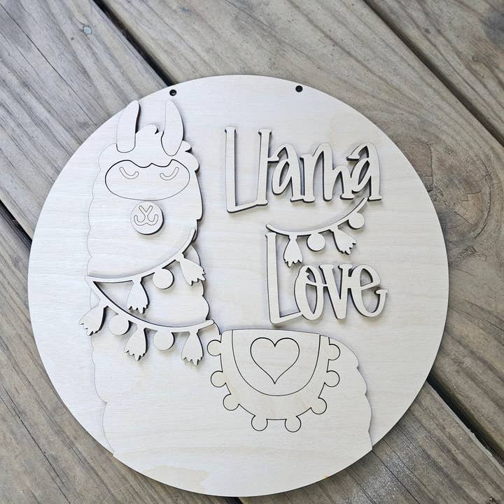 Llama Door Hanger for wholesale by Severini Designs