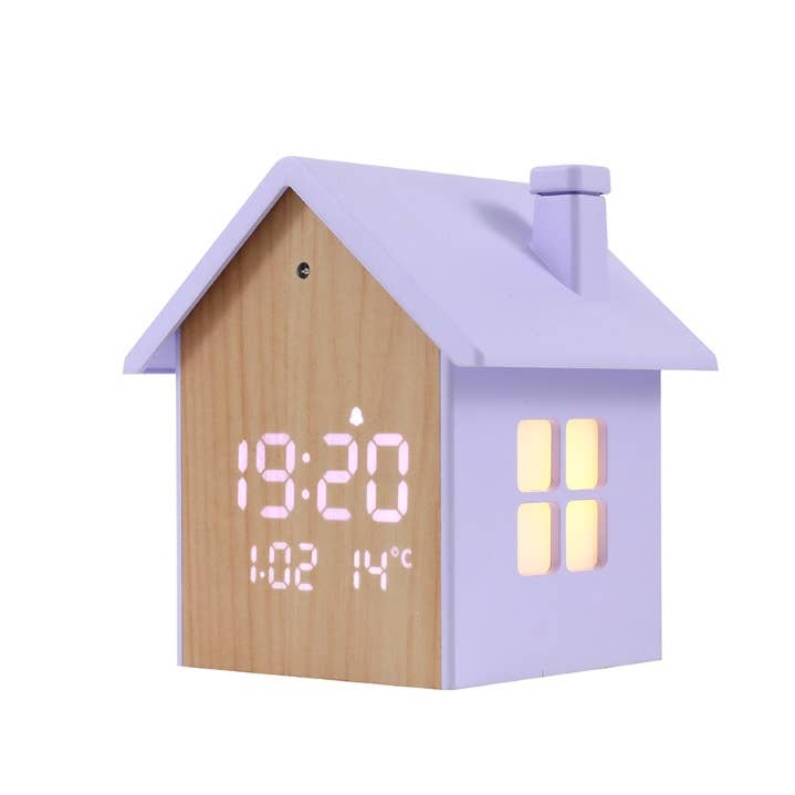 Birdhouse Alarm Clock Pastel Purple for wholesale by I-Total, I-Drink