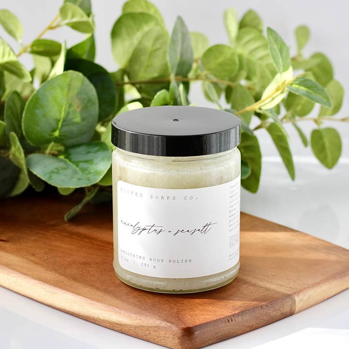 Wicked Soaps Co. - Wholesale Body scrub/exfoliant - Eucalyptus + Sea Salt Body Polish | Exfoliate, Smooth & Renew4