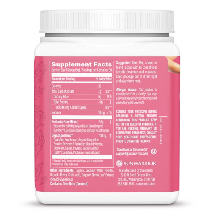 Sunwarrior - Wholesale Protein/Superfood Powder - Pineapple Vanilla Core Cleanser Prebiotic Fiber Drink Powder1
