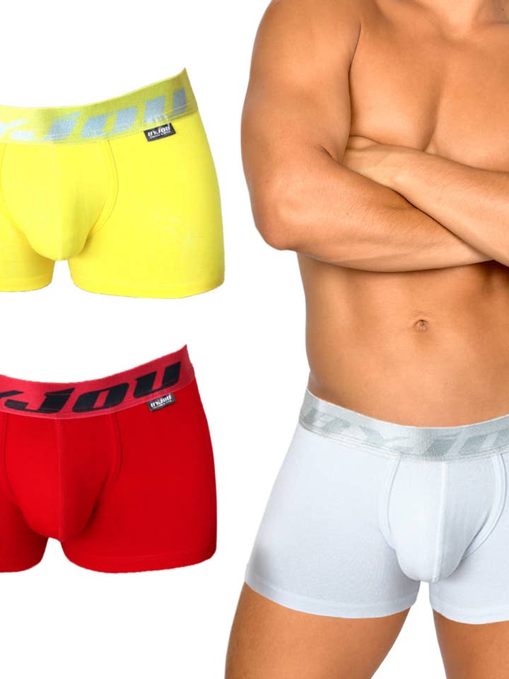 Boxer for men 3Pack Red, Grey, Yellow Byjou Underwear B3PMX001 for wholesale by Byjou and Duha