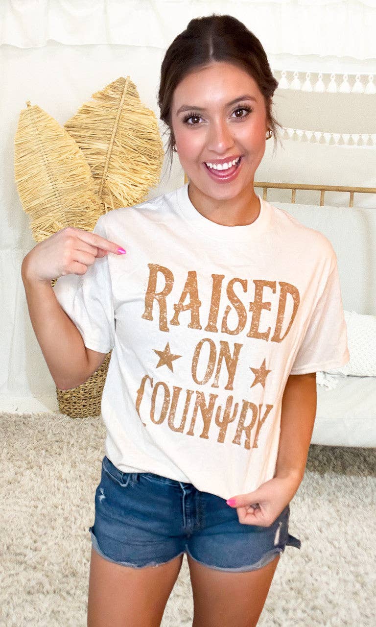 Sugar Stitch - Wholesale Screen Printed T-Shirt - Women's - Raised on Country T-Shirt6